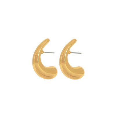 Pendientes chapados medio aro