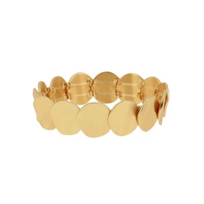 Pulsera chapada placas redondas