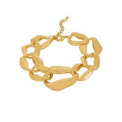 Pulsera chapada eslabón grueso